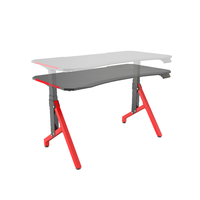 Bureau de jeu électrique réglable en hauteur sur mesure avec éclairage RGB, ergonomique, motorisé, pour bureau à domicile, table d'ordinateur relevable en carbone