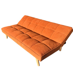 Sofá plegable doble de 3 plazas <span class=keywords><strong>naranja</strong></span> de terciopelo nórdico, sofá <span class=keywords><strong>cama</strong></span> convertible para dormir para apartamento interior con patas de sofá de madera - Product Image 5