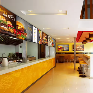 Tableau de menu numérique mural pour pizzas Écran d'affichage <span class=keywords><strong>du</strong></span> tableau numérique pour restaurants Tableau de menu LCD Affichage <span class=keywords><strong>du</strong></span> menu numérique - Product Image 2