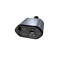 Pengisi Daya Ponsel Mobil dengan Layar Digital 180 °   Kabel Pengisian Daya Cepat Tipe-C IOS yang Dapat Diatur Secara Bebas dengan Dua Kabel yang Dapat Ditarik C1