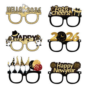 Decoraciones de fiesta de Año Nuevo 2026, divertidos vasos de papel para adultos y niños, accesorios para fotos Hello 2026 - Product Image 5