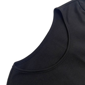 Viviblook เสื้อผ้าแฟชั่นผู้หญิงแบบ Z0115ST01ชุด2ชิ้นคอกลมผ้าริบลำลองเสื้อแนวสตรีทเซ็กซี่รัดรูปสีทึบแนวสตรีท - Product Image 4