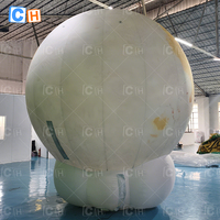 Ballon gonflable en forme de lune avec éclairage LED, modèle gonflable planétaire pour les expositions, les événements et la publicité