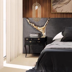 Más barato moderno último diseño beige terciopelo marco de madera de alta calidad gran reina boda casa plataforma cama para indio - Product Image 3