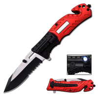 Zaklamp Opvouwbaar zakmes 3cr13 Aluminium handvat Glasbreker Combo Edge Camping Survival Outdoor