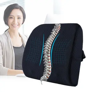 Lumbar Support Pillow Memory Foam Chair Cushion lower back support for Easy Posture in the Car, Office, Plane