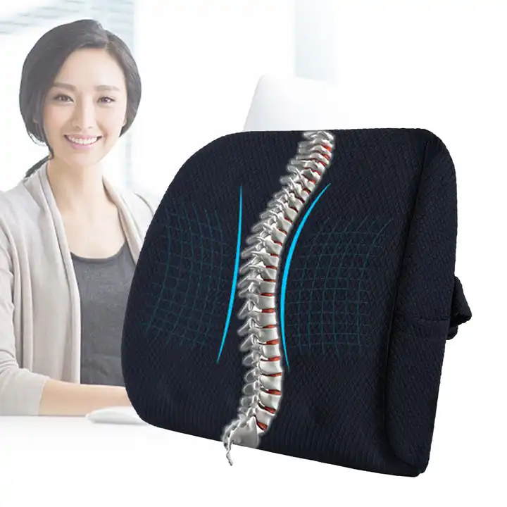 Back Support Pillow | Best Lumbar Support Pillow | Memory Foam Back Pad | Posture Back Pillow | Seat Cushion and Back Support | Spine Support Cushion