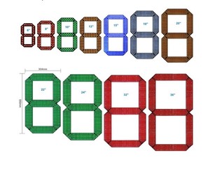 Màu đỏ 88:88 dẫn dấu hiệu GPS dẫn thời gian dấu hiệu 12inch màu duy nhất ngoài trời không thấm nước dẫn thời gian hiển thị dấu hiệu - Product Image 5