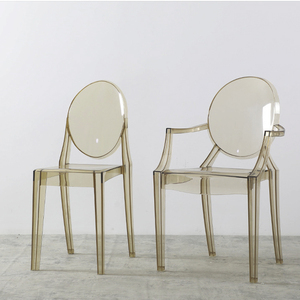 <span class=keywords><strong>Fauteuil</strong></span> fantôme Transparent, élégant, en plastique Transparent, avec accoudoirs, nouveau modèle - Product Image 6