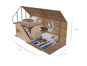 Cabina a telaio in acciaio leggero con struttura a A, <span class=keywords><strong>villa</strong></span> in alluminio - Product Image 3