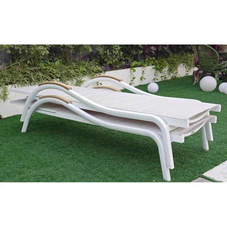 Garden Beach Hotel Commercial Pool Furniture Nordic Sun Lounger Patio Outdoor Foldable Chaise Lounge Chair