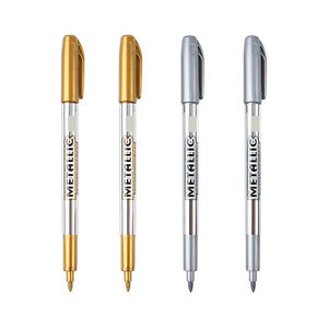 Rotulador Metálico Premium, Plata y Oro Personalizados, para Manualidades, Papel Negro, Vidrio, Pintura en Roca, Tarjetas, Álbumes de Recortes - Product Image 1