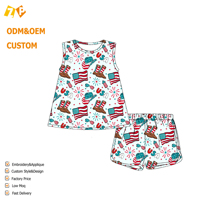 Ensemble 3 pièces en soie de lait Zhengpai pour garçons, sans manches, imprimé, confortable, vêtements d'été pour enfants, en stock, vente en gros OEM