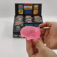 Jouet anti-stress chaton transparent en TPR, jouet sensoriel en gelée, chaton mignon multicolore transparent, jouet ASMR à presser pour soulager le stress