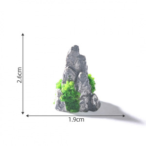 Figurine micro-landscape créative et mignonne, décoration de montagne artificielle en résine, radeau en bambou, paysage artisanal pour bureau - Product Image 6