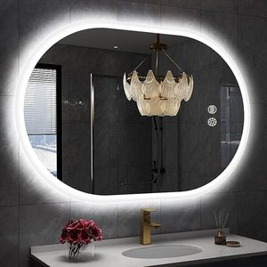 <span class=keywords><strong>Miroir</strong></span> <span class=keywords><strong>de</strong></span> <span class=keywords><strong>salle</strong></span> <span class=keywords><strong>de</strong></span> <span class=keywords><strong>bain</strong></span> ovale à LED rétroéclairé <span class=keywords><strong>avec</strong></span> haut-parleur Bluetooth <span class=keywords><strong>et</strong></span> commande tactile pour hôtel, vente en gros - Product Image 1