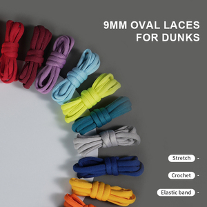 Lacets de chaussures personnalisables en polyester, ronds <span class=keywords><strong>et</strong></span> ovales, largeur 8-9 mm, longueur 80-180 cm, 24 couleurs, lacets demi-corde pour SB Dunks <span class=keywords><strong>et</strong></span> autres chaussures - Product Image 2
