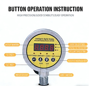 Manomètre électronique intelligent à affichage numérique HC-810 en matériau PE pour pompe à vide, compresseur d'<span class=keywords><strong>air</strong></span>, pression pneumatique - Product Image 6