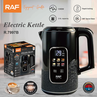 Bouilloire électrique multifonction RAF 2.0L R.7997B 1355W avec modes de cuisson pour lait, thé aux fruits, miel, thé vert, café et panneau de commande numérique