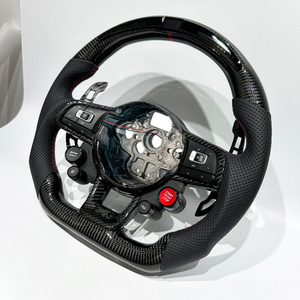 Volant de voiture en cuir et fibre de carbone de haute qualité, personnalisé en usine, pour Volkswagen VW MK7 <span class=keywords><strong>Golf</strong></span> 7 MK7.5 GTI <span class=keywords><strong>GTD</strong></span> avec LED - Product Image 2
