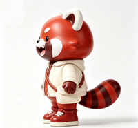 Figura Coleccionable de Panda Rojo Personalizada, Estatua de Dibujos Animados en ABS, Fábrica China OEM, Figura Personalizada para Mercancía de Marca al por Mayor