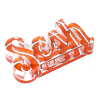 Bloc acrylique de logo d'impression UV clair affichage personnalisé bloc de l'alphabet lettre de l'entreprise bloc de bureau en acrylique personnalisé