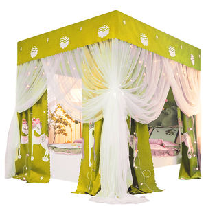 Mosquitero de Lujo Romántico para Cama <span class=keywords><strong>Doble</strong></span>, con Malla, Bordado, Encaje y Pliegues - Product Image 1
