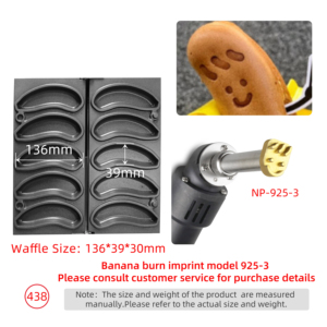 Machine à gaufres électrique en forme de banane à <span class=keywords><strong>prix</strong></span> avantageux, équipement de restauration, <span class=keywords><strong>gaufrier</strong></span> commercial - Product Image 5