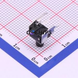 TS-1002N-BR08516 Tactile Switch Bent Lead Through Hole-4P,6x6mm Single Pole Single Throw Round Button 1.6N Right Angle Insert - Product Image 2