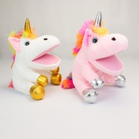 Marionnette Licorne en Peluche Éducative pour Enfants, Rembourrée en Coton PP, Écologique, Personnalisée en Usine – Offre Spéciale