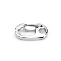 Fermoir de bracelet en forme de D en acier inoxydable étanche et sans ternissement pour bracelet en cuir bijoux bricolage