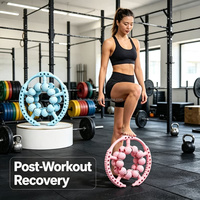 Rodillo de Masaje Multifuncional para Piernas, Clip Circular para Adultos, Hombres y Mujeres, Herramienta Manual para la Recuperación Deportiva y Estimulación de Meridianos en Pantorrillas y Pies