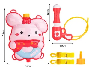 Longxi 배낭 휴대용 물총 토끼 배낭 물 L 용량 탱크 물 야외 여름 수영 스포츠 놀이 게임 장난감