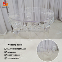 SMOOTH Bestseller Runder Tischaufsatz Acrylrahmen Tisch für Hochzeit Bankettsaal Geburtstagsfeier Dekoration