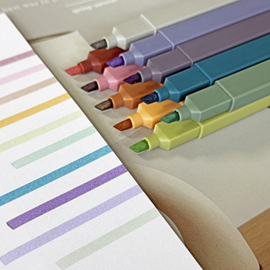 Biểu Tượng Tùy Chỉnh Thẩm Mỹ Dễ Thương Highlighters Nhẹ Các loại Màu Sắc Với Mềm Đục Tip, Không Có Chảy Máu Khô Nhanh Chóng, Pastel <span class=keywords><strong>Highlighter</strong></span> Bộ - Product Image 5