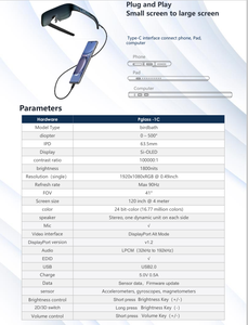 2025 Venta caliente <span class=keywords><strong>Gafas</strong></span> inteligentes Realidad aumentada Ar Plug and <span class=keywords><strong>Play</strong></span> Pantalla gigante virtual de 120 pulgadas Visible Gran angular Ar Glass - Product Image 3
