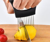 Grote uienhouder voor het snijden van grote tomaten, roestvrijstalen uienhakker, groentesnijder voor aardappel en citroen