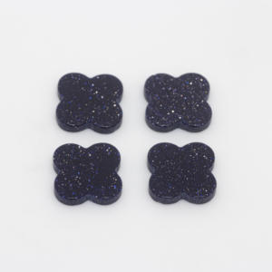 หินทรายสีฟ้า Hanyu โคลเวอร์สี่แฉกพลอยหลวมทรายสีฟ้า - Product Image 4