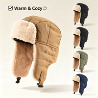 Nuevo Diseño Gorro Ushanka Grueso para Hombre, para Invierno, Ciclismo, con Orejeras, Cálido, Estilo Lei Feng, Cortavientos, para Nieve, Protección para los Oídos, Gorro de Piloto
