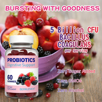 Gummies probiotiques en gros, marque privée OEM, formule personnalisée, complément nutritionnel