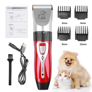USB Có Thể Sạc Lại Con Chó Cắt Không Dây Cắt Vật Nuôi Pet Grooming Kit Tiếng Ồn Thấp Pet Tông Đơ Cắt Tóc