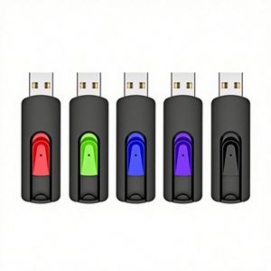 RAOYI Paquete de 5 Unidades de Memoria USB 3.0 de 64 GB, Unidad Flash Deslizante Retráctil con 1 Año de Garantía (Negro, Rojo, Azul, Verde, Morado) - Product Image 3