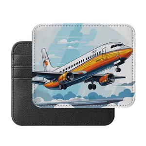 Personalized Diy Blanks Sublimation PU Leather Canvas Wallet Custom Card Holder Wallets Coin Purse Bag