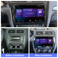 Radio Mobil Android MeiHua untuk VW Sagitar 8core Android12 4+32GB Navigasi Multimedia Tablet 10 inci 2din GPS Stereo Layar Terpisah