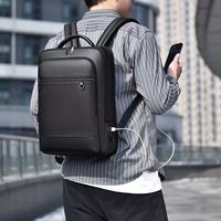 Sac exécutif de transport en cuir Pu de haute qualité avec Port de charge Usb bureau école étanche sacs pour ordinateur portable d'affaires sac à dos