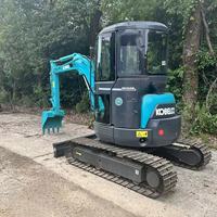 Excavatrice Kobelco Sk35 de haute qualité, 3,5 tonnes, d'occasion, hydraulique, mini pelle Sk35sr, Kobelco Sk35, cabine équipée