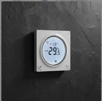 Panneau de commande de thermostat à écran LCD extra-large pour unité de ventilation, climatisation centrale, chauffage au sol, télécommande en plastique ABS