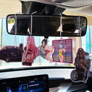 Diffuseurs de parfum pour voiture en papier suspendu, de haute qualité, parfum intense, logo personnalisé, forme <span class=keywords><strong>d</strong></span>écoupée sur mesure, avec logo - Product Image 2