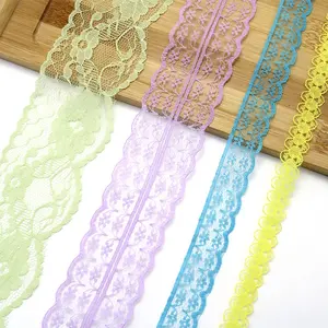Designer Nylon Spandex Fabric Custom Lace Elastic Webbing Band Strap For Garment Accessories