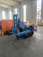 Tête de forage rotative 180m pour puits d'eau avec pompe à boue, mini-machine de forage autonome pour puits d'eau